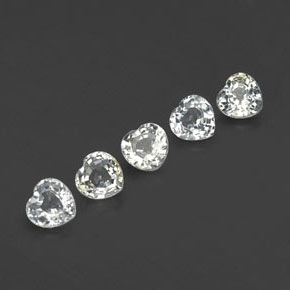 1,70 ct natürliche weißer Saphir-Edelsteine, Herzform, VVS