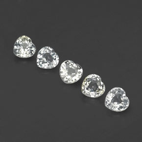 1,70 ct natürliche weißer Saphir-Edelsteine, Herzform, VVS