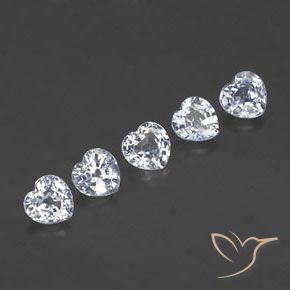 1.75 ct natürliche Bläulich-weiß Saphir-Edelsteine, Herz, VVS-VS