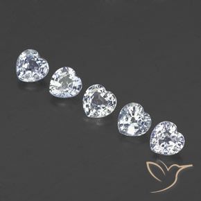 1.75 ct natürliche Bläulich-weiß Saphir-Edelsteine, Herz, VVS-VS