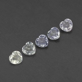 1,89 ct natürliche weißer Saphir-Edelsteine, Herzform, VVS-VS
