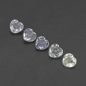 1,89 ct natürliche weißer Saphir-Edelsteine, Herzform, VVS-VS