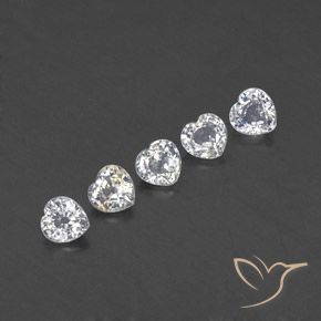 1.67 ct natürliche Warmweiß Saphir-Edelsteine, Herz, VVS-VS