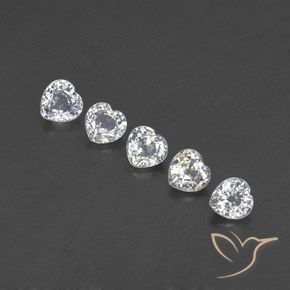 1.67 ct natürliche Warmweiß Saphir-Edelsteine, Herz, VVS-VS