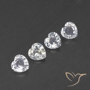 1.54 ct natürliche Bläulich-weiß Saphir-Edelsteine, Herz, VVS-VS
