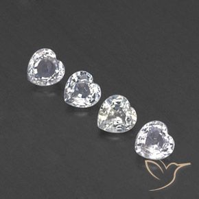 1.54 ct natürliche Bläulich-weiß Saphir-Edelsteine, Herz, VVS-VS