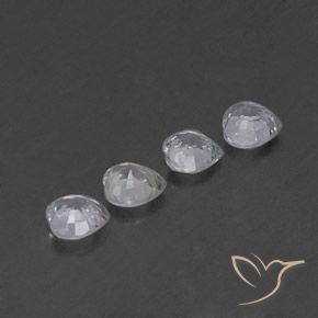 1.54 ct natürliche Bläulich-weiß Saphir-Edelsteine, Herz, VVS-VS