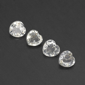 1,58 ct natürliche weißer Saphir-Edelsteine, Herzform, VVS-VS