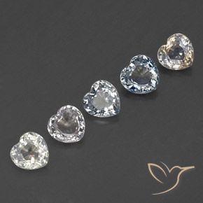 1.60 ct natürliche Mehrfarbig Saphir-Edelsteine, Herz, VVS-VS