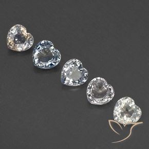 1.60 ct natürliche Mehrfarbig Saphir-Edelsteine, Herz, VVS-VS