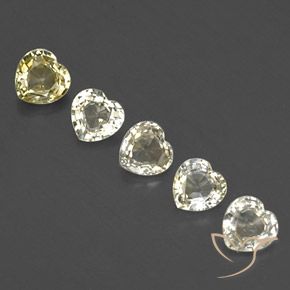 1.69 ct natürliche Blasses Gelb Saphir-Edelsteine, Herz, VVS-VS