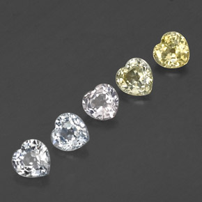 1,72 ct natürliche mehrfarbiger Saphir-Edelsteine, Herzform, VVS-VS