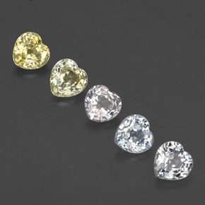 1,72 ct natürliche mehrfarbiger Saphir-Edelsteine, Herzform, VVS-VS