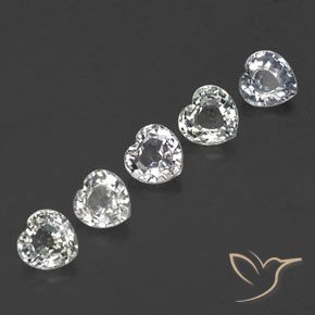 1.69 ct natürliche Bläulich-weiß Saphir-Edelsteine, Herz, VVS-VS