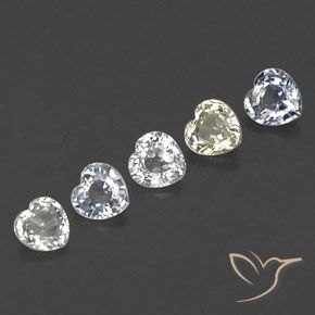 2.13 ct natürliche Mehrfarbig Saphir-Edelsteine, Herz, VVS-VS