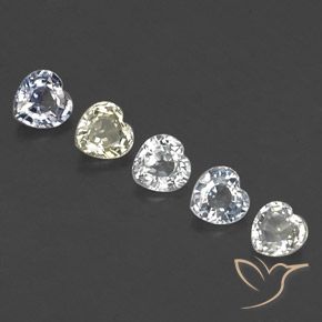 2.13 ct natürliche Mehrfarbig Saphir-Edelsteine, Herz, VVS-VS