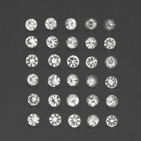  ct natürliche weißer Saphir-Edelsteine, Rundschliff, VVS-VS