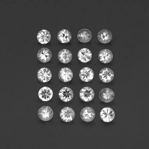 3,19 ct natürliche weißer Saphir-Edelsteine, Rundschliff, VVS-VS