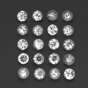 3,19 ct natürliche weißer Saphir-Edelsteine, Rundschliff, VVS-VS