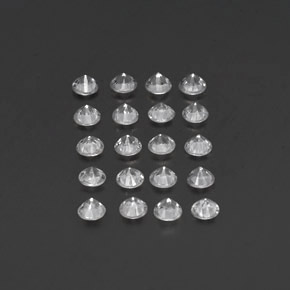 3,19 ct natürliche weißer Saphir-Edelsteine, Rundschliff, VVS-VS