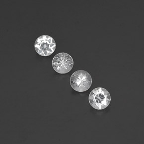  ct natürliche weißer Saphir-Edelsteine, Rundschliff, VVS-VS