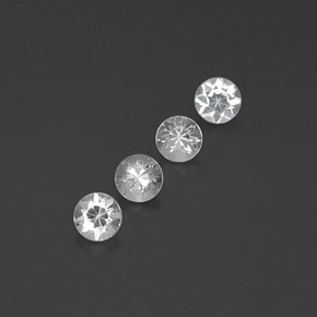  ct natürliche weißer Saphir-Edelsteine, Rundschliff, VVS-VS