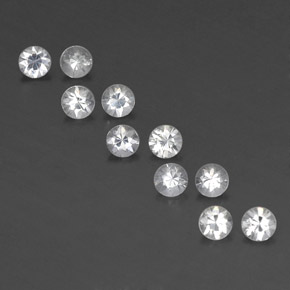 1,63 ct natürliche weißer Saphir-Edelsteine, Rundschliff, VVS-VS