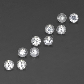 1,63 ct natürliche weißer Saphir-Edelsteine, Rundschliff, VVS-VS