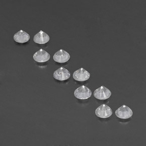 1,63 ct natürliche weißer Saphir-Edelsteine, Rundschliff, VVS-VS