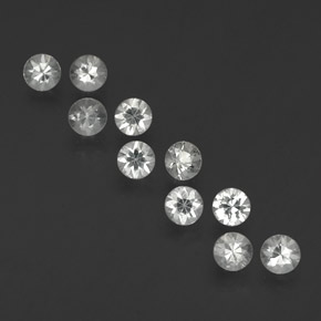 1,77 ct natürliche weißer Saphir-Edelsteine, Rundschliff, VVS-VS