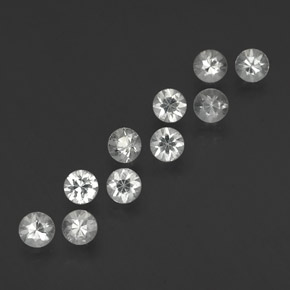 1,77 ct natürliche weißer Saphir-Edelsteine, Rundschliff, VVS-VS
