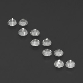 1,77 ct natürliche weißer Saphir-Edelsteine, Rundschliff, VVS-VS