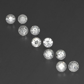 1,84 ct natürliche weißer Saphir-Edelsteine, Rundschliff, VVS-VS
