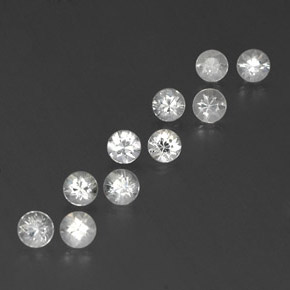 1,84 ct natürliche weißer Saphir-Edelsteine, Rundschliff, VVS-VS