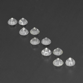 1,84 ct natürliche weißer Saphir-Edelsteine, Rundschliff, VVS-VS