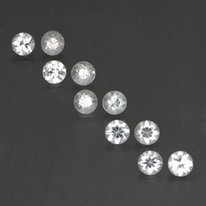1,74 ct natürliche weißer Saphir-Edelsteine, Rundschliff, VVS-VS