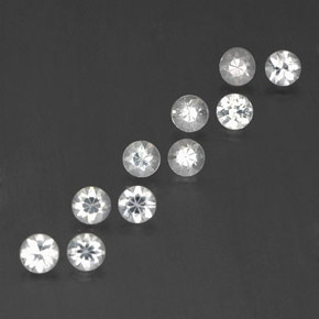 1,74 ct natürliche weißer Saphir-Edelsteine, Rundschliff, VVS-VS