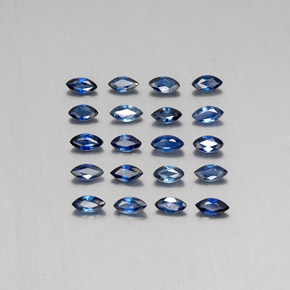 1,96 ct natürliche blauer Saphir-Edelsteine, Marquise, VS