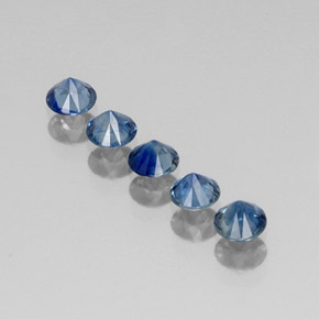  ct natürliche blauer Saphir-Edelsteine, Rundschliff, VVS-VS