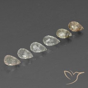 5.50 ct natürliche Mehrfarbig Saphir-Edelsteine, Briolette, VVS-VS