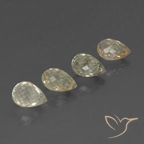 3.80 ct natürliche hellgrünlich-gelb Saphir-Edelsteine, Briolette, VVS-VS