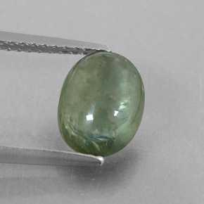 2,43 ctw natürlicher grüner Saphir, Transparent, Transparent / Lichtdurchlässig