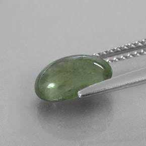 2,43 ctw natürlicher grüner Saphir, Transparent, Transparent / Lichtdurchlässig
