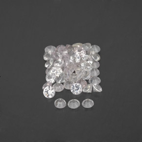  ct natürliche weißer Saphir-Edelsteine, Rundschliff, VVS-VS