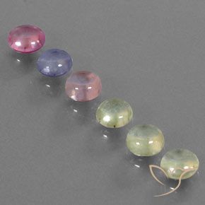 2.71 ct natürliche Mehrfarbig Saphir-Edelsteine, Runden, Transparent