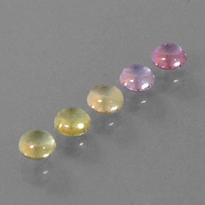 1,71 ct natürliche mehrfarbiger Saphir-Edelsteine, Rundschliff, Transparent