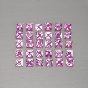 2,67 ct natürliche rosafarbener Saphir-Edelsteine, Quadrat, VVS-VS