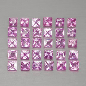 2,67 ct natürliche rosafarbener Saphir-Edelsteine, Quadrat, VVS-VS
