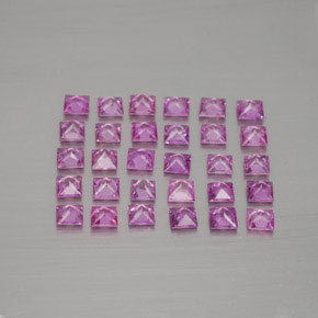 2,67 ct natürliche rosafarbener Saphir-Edelsteine, Quadrat, VVS-VS