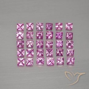 2,69 ct natürliche rosafarbener Saphir-Edelsteine, Quadrat, VVS-VS